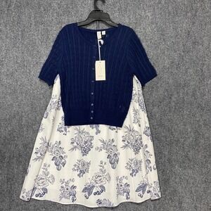 Joie Women's Cardigan Top & Linen Blend Floral‎ Skirt Set Size Large NWT